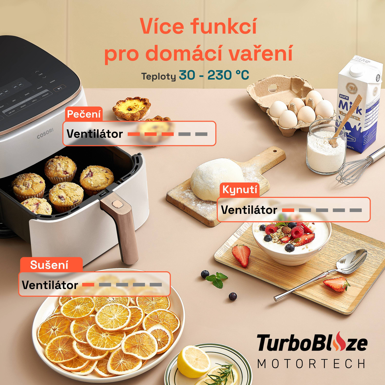 9 funkcí vaření pro dokonalé pokrmy